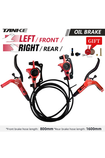 Choice مجموعة فرامل قرص هيدروليكية للدراجات الجبلية RED-LFRR TANKE 160 مم دوا...