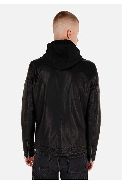 Colin's Palton negru pentru bărbați Slim Fit Pu