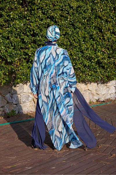 NS TASARIM MAYO Maris Pattern Waist Lace-Up Design Hijab Pareo