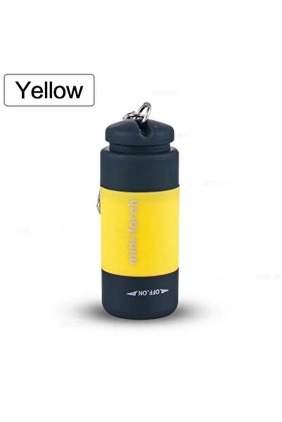 Choice مصباح يدوي أصفر صغير الحجم قابل لإعادة الشحن عبر USB، مناسب للمشي لمسافات طويلة والتخييم في الهواء الطلق، ومقاوم للماء