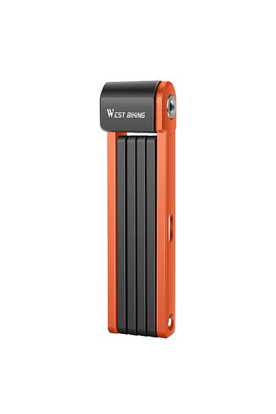 Choice قفل دراجة قابل للطي من Orange WEST BIKING، قفل أمان مضاد للسرقة، ملحقات دراجات الطرق الجبلية