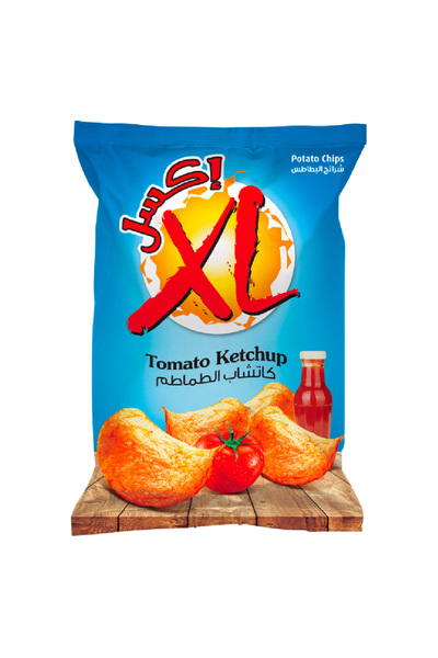 XL رقائق البطاطس بنكهة الكاتشب، 120 غرام