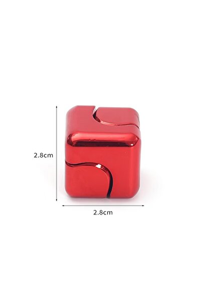 Choice لعبة فيدجيت سبينر مكعب معدني أحمر بأطراف الأصابع ثلاثية الأبعاد، أداة جيروسكوبية، أداة حسية لتخفيف التوتر، تعليمية