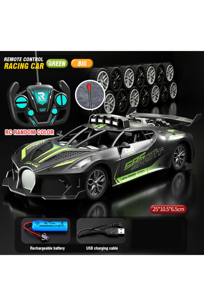 Choice Green 25cm Rc Car 4Ch High-Speed Remote Control Drift Racing Car Elect...