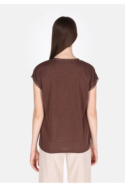 Colin's Tricou maro fără mâneci pentru femei, cu decolteu în V, cu croiala normală