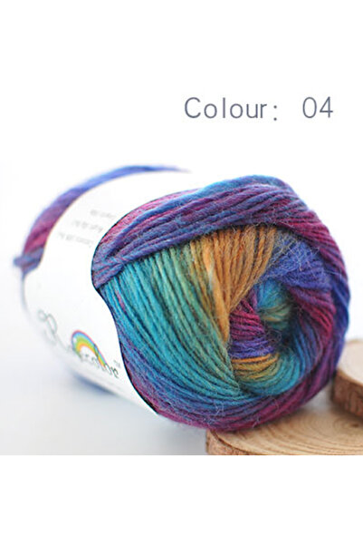 Choice 04 100% غزل صوف بألوان قوس قزح للحياكة اليدوية والكروشيه سماكة قطيفة خ...
