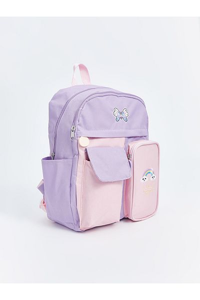 LC Waikiki Lilac Multi-Compartment Girl's Backpack