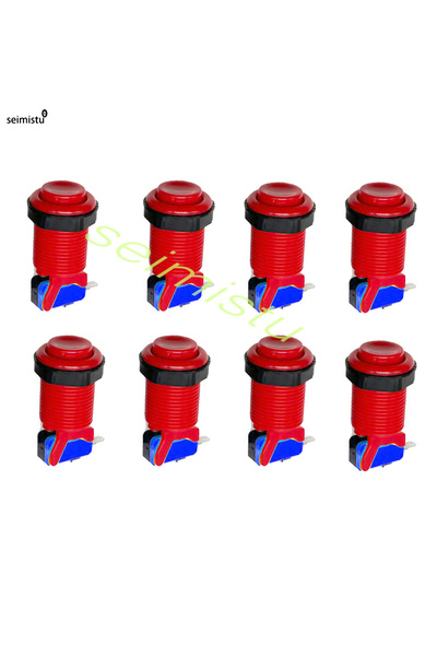 Choice 8 pcs red 8pcs American Happ Style Push Button 28mm For Neo Geo Arcade Game Machine Joystick Zero D