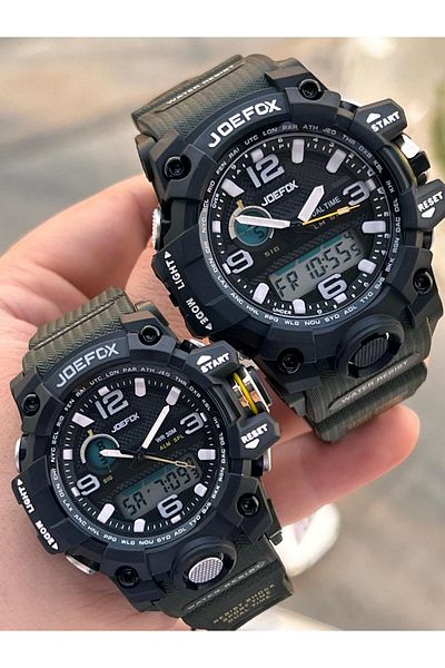 Joefox 3 Atm Water Resistant Couple Wristwatch Je.Cft.02 with 2 Years Warranty Special for Digital and Analog Couples