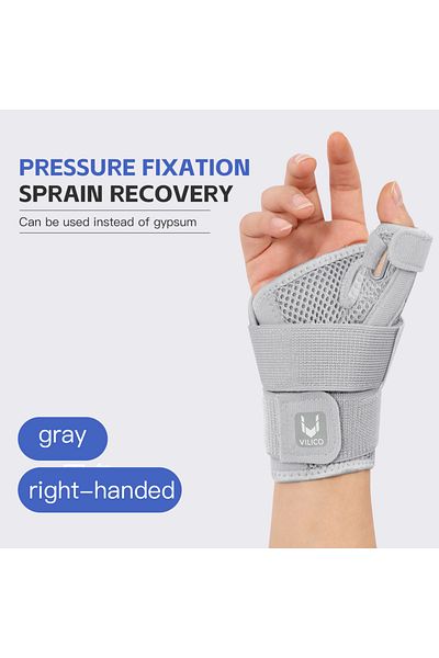 Choice AB044-Gray Flexible Splint Wrist Thumb Support Brace for Tendonitis Arthritis Breathable Thumb Prote