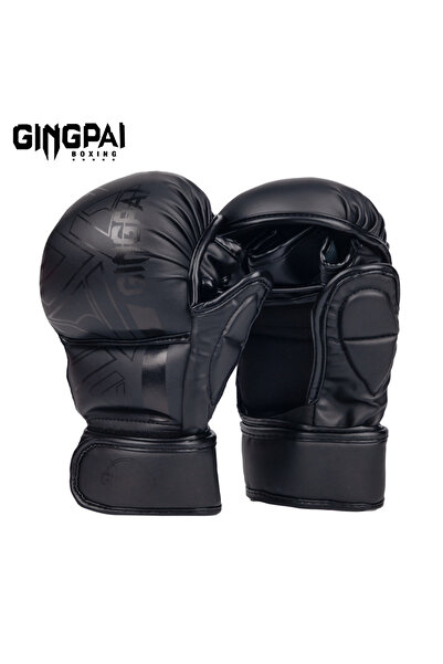 Choice قفازات ملاكمة احترافية من GINGPAI باللون الأسود S XB قفازات ساندا نصف ...