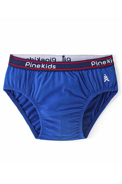 Pine kids Cotton Spandex Knit Briefs Stripes & Satellite Print Pack of 3 (Color & Print May Vary)
