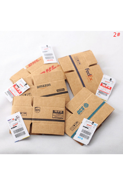 Choice B 5 قطع 1:12 محاكاة مصغرة لبيت الدمية صندوق سريع كرتوني صغير أثاث إكسس...