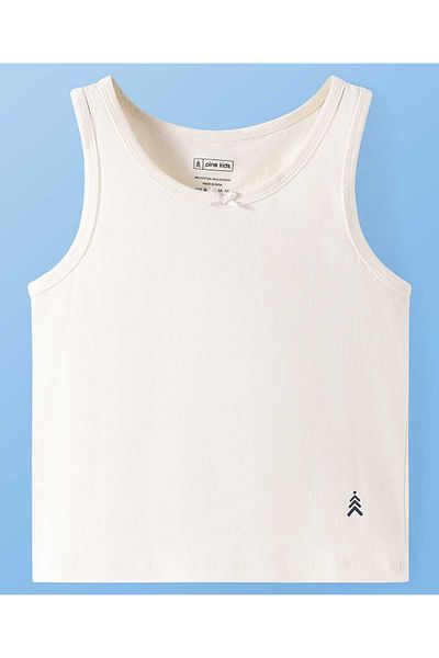 Pine kids Pine Kids Cotton Solid Vests (Pack of 3) - Navy Blue, Pink, & White
