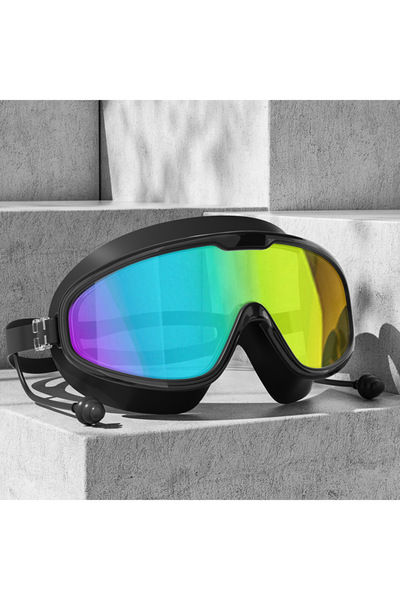 Choice1 Black Adult electroplated large frame swimming goggles/anti-fog and anti-ultraviolet/safety optical