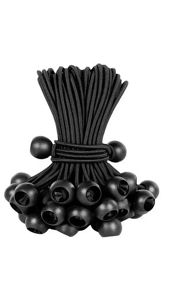 Choice 10pcs black 15cm 10pcs Bungee Ball Tarps Canvas Tarpaulin Flagpole Ties Cord Ends Elastic Rope Lace