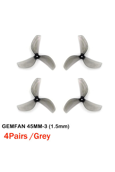 Choice 4 أزواج رمادية 1.5 مم 4 أزواج/8 قطع Gemfan 45 مم 3 شفرات 45 مم - 3 قطع...