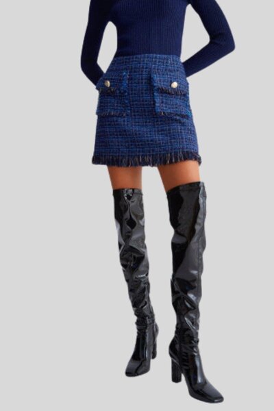 Liu Jo Kadın Kısa Tüvit Etek Mavi