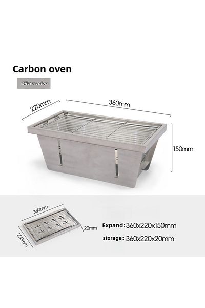 Choice WHITE Portable foldable barbecue grill, easy to carry and clean, compact and convenient in design, s