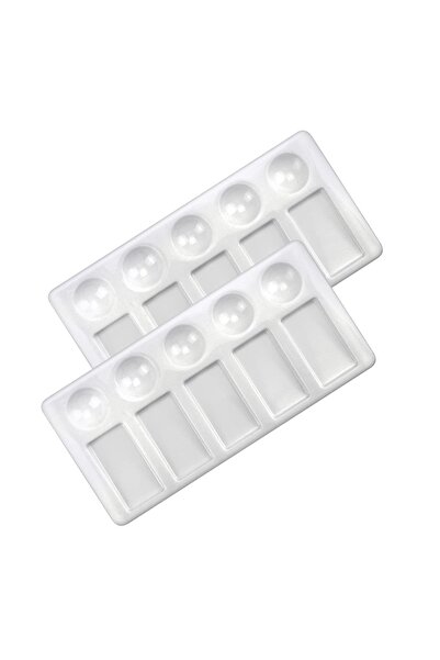 Choice 2pcs10WellsRectangle 1/2/6pcs Watercolor Paint Palette 10 Wells Rectan...