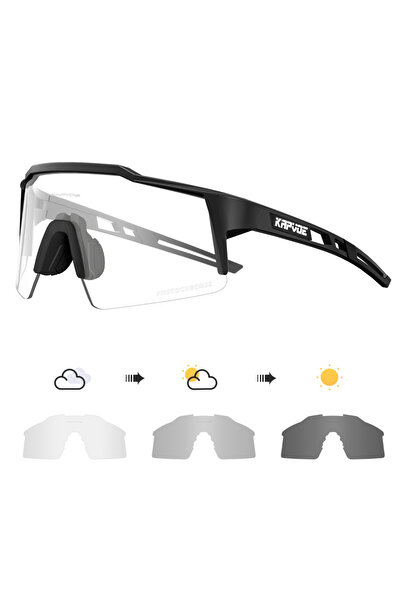 KAPVOE نظارة شمسية لركوب الدراجات للرجال والنساء بعدسات فوتوكروميك-1 KE9023-PC-1L-01