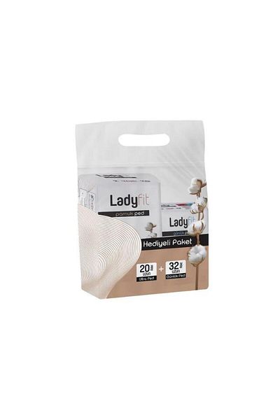 Lady Fit Cotton Pad Gift Package 20 Long Ultra Pads + 32 Long Daily Pads