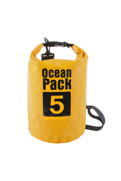 MOJOYCE حقيبة ظهر جافة مقاومة للماء صفراء 5 لتر 2 لتر/3 لتر/5 لتر/10 لتر للسب...