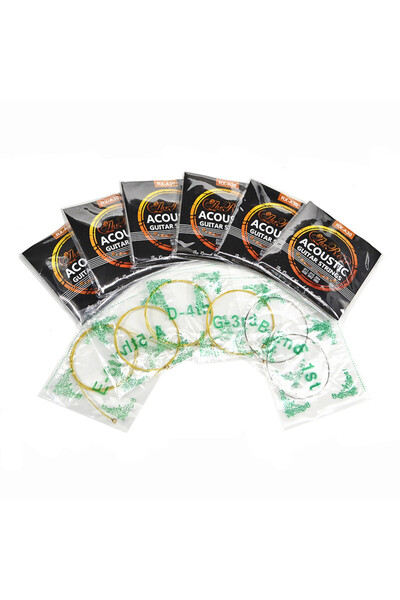 Choice RX-A30 011-050 Acoustic Guitar Strings Antirust Coating Hexagonal Core 75/25 Brass Alloy Winding ...