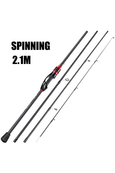 Choice 2.1m - Casting 2.1m Spinning Sougayilang 4 Sections Lure Fishing Rod 2.1M Spinning/Casting Fishing T
