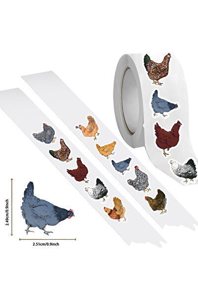 Choice 500 قطعة من ملصقات لفافات الدجاج والدجاج والحيوانات لزجاجات المياه وال...