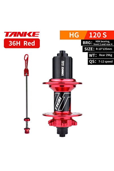 Choice 36H أحمر خلفي QR TANKE 120 Click MTB Hub، 6 أسطوانات محمل NBK، لـ 8، 9...