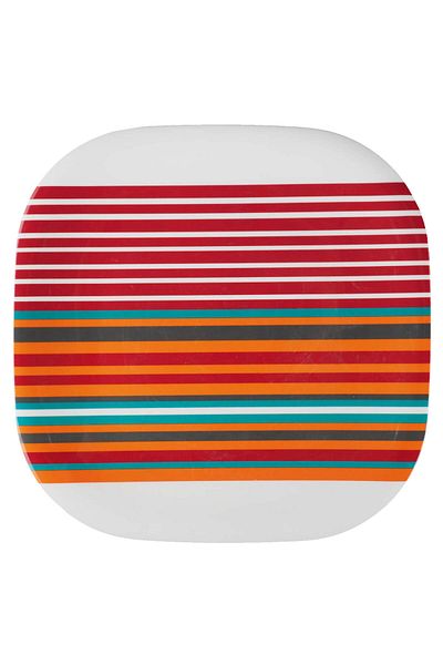 OEM Farfurie patrata cu dungi, 26 cm