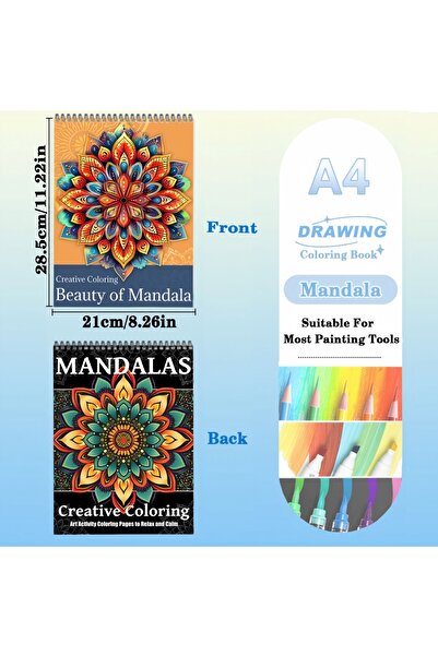 Choice GUIZEMANTUOLUO Rule Mandala Coloring Book Adult Printed Single-sided 24 Pages, Handmade Art for Adul