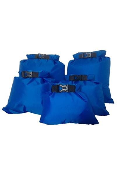 Aolikes حقيبة جافة مقاومة للماء مكونة من 5 قطع باللون الأزرق للتخييم والانجرا...