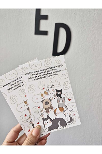 ETİKETİM Mama Kartı 20 ADET 9*14 cm Hayvan-Kedi-Köpek