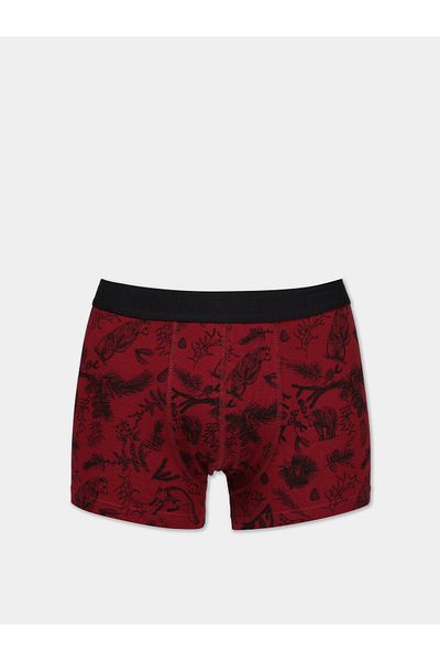 Colin's Boxer pentru bărbați cu imprimeu modern, roșu Claret