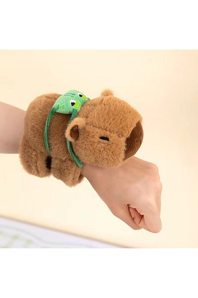 Choice about 13cm 18cm6 New Capybara Wristband Bracelet Kawaii Cartoon Plush Animal Capybara Clap Circle Co