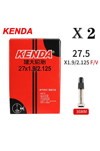 Kenda أنبوب داخلي للدراجة من قطعتين مقاس 27.5x1.9-2.125 FV 20/26/27.5/29/700c من مطاط بوتيل من شريدر بريستا للدراجة الجبلية