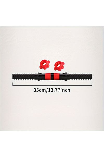 Choice 35cm dumbbell rod Single rubber coated dumbbell rod universal nut connector barbell accessories for