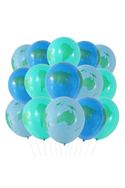 Choice 12 بوصة مزيج عشوائي 15 قطعة بالونات الأرض بالونات خريطة السفر العالمية...