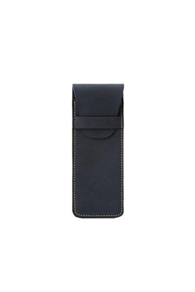 Choice Deep blue Vintage Frosted PU Leather Flap Pen Case High-end Fountain P...