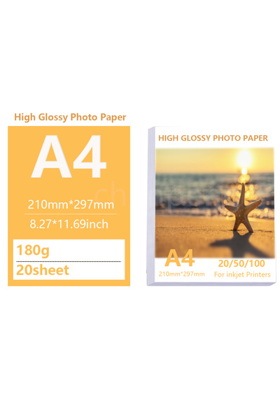 Choice A4 180g 20sheet High Glossy Photo Paper Multi Specification 3R 4R 5R A...