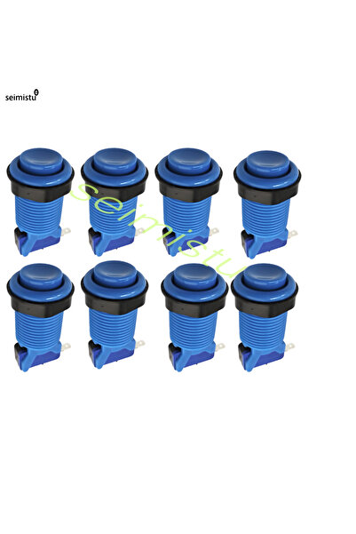 Choice 8 قطع زرقاء 8 قطع زر ضغط على الطراز الأمريكي Happ مقاس 28 مم لجهاز ألعاب Neo Geo Arcade عصا التحكم Zero