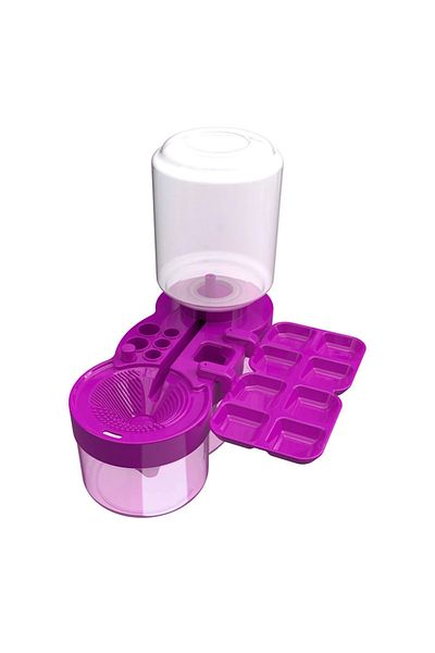 Choice Purple Paint Brush Washer with Drain Button Paint Brush Clean Device Automatic Water Circulation for