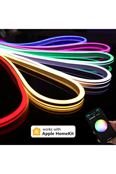 Choice شريط إضاءة LED نيون RGB من Homekit WiFi بطول 1 متر، مقاوم للماء وقابل ...