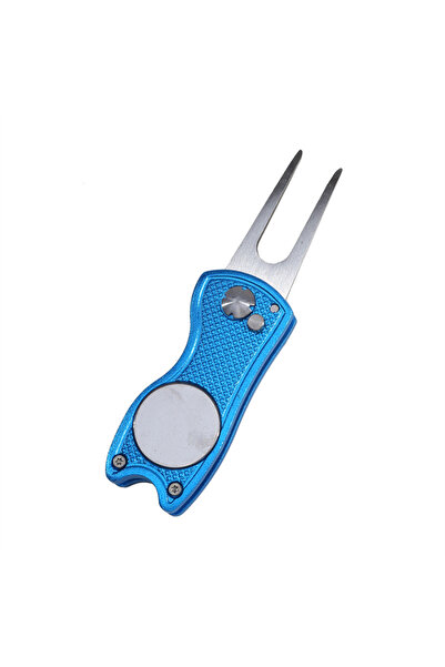 Choice أداة إصلاح أرضية ملعب الجولف القابلة للطي باللون الأزرق مع أداة تنظيف ...