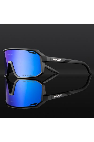 KAPVOE Polarized-1LENS 02 Cycling Glasses Men Cycling Sunglasses MTB UV400 Polarized Built-in Myopia