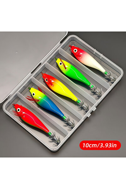 Choice FCP-716-Big ANFS 5pcs Glowing Squid Hooks - Horizontal Shrimp Lures - ...