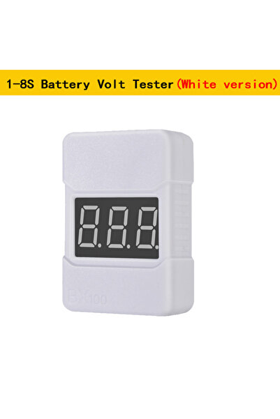 Choice 1-8S BB White 1-8S Lipo Battery Voltage Tester Low Voltage Buzzer Alarm Battery Voltage Checker Dual