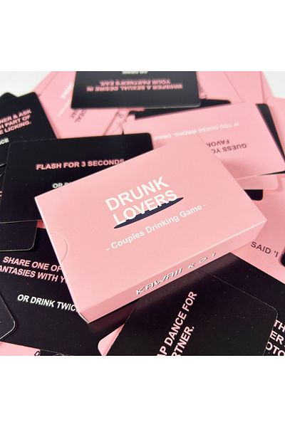 Choice DS43-Drunk Lovers 2025 New Kawaii Pink Cute Drunk Lovers Card Game Couples Drinking Game For Party F